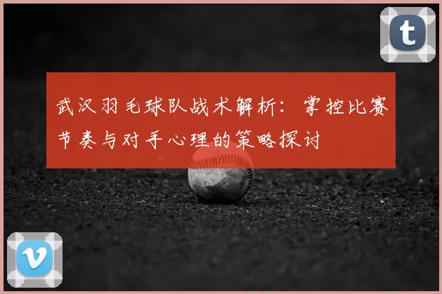 武汉羽毛球队战术解析:掌控比赛节奏与对手心理的策略探讨